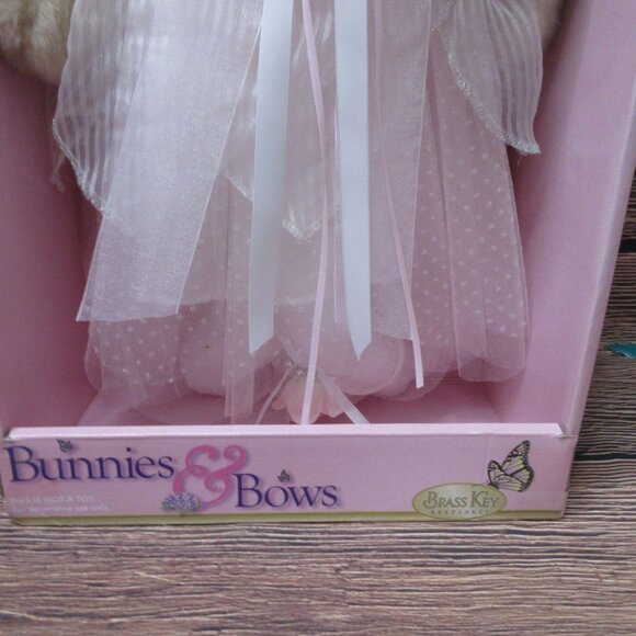 Bitsy Bunnies and Bows The Brass Key Easter Flowers Bunny Plush 21” Tall - Picture 3 of 6